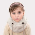 thumbnail image 7 of Splozh Knit Beanie Toddler Winter Winter Pullover Hat Children's Double Ear Cute Knitting Yarn Baby Hat White,3-10 Years, 7 of 7