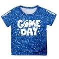 thumbnail image 4 of LIIPEE Girls Boys T-Shirt Cartoon Baseball Letter Graphic Printed Short Sleeve Round Neck Sequins Tshirt Tops Kids Comfort Casual Daily Party Photoshoot Tee,Blue,3-4 Years, 4 of 4