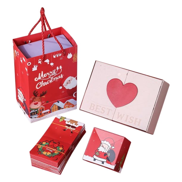 Cajas de regalo sorpresa, Feliz Navidad, Explosión de dinero, Caja de regalo plegable emergente que rebota, Dinero, Año Nuevo, Juego de Navidad