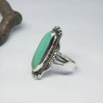 thumbnail image 3 of Opolski Vintage Finger Decor Oblong Turquoise Ring Women Wedding Engagement Jewelry, 3 of 6