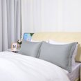 thumbnail image 3 of PiccoCasa 2 Pack 1800 Microfiber Oxford Pillowcases,  King Light Gray, 3 of 8