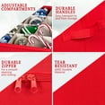thumbnail image 2 of Hold N' Storage Christmas Ornaments Storage Box Polyester with Zipper, up to 80- 3” Ornaments - Red, 2 of 8