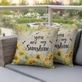 thumbnail image 2 of Outdoor Waterproof Pillow Covers Pastoral Sunflower Vintage Decorative Throw Pillow Protectors,Pillowcase Cushion Cases for Patio Sofa Garden Couch,18x18in,Pack of 2, 2 of 13