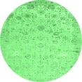thumbnail image 1 of Ahgly Company Indoor Round Abstract Emerald Green Contemporary Area Rugs, 4' Round, 1 of 4
