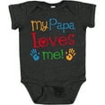 thumbnail image 3 of Inktastic My Papa Loves Me Boys or Girls Baby Bodysuit, 3 of 5