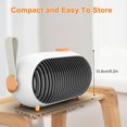 thumbnail image 4 of 900W Ceramic Fan Heater, HPYLIFH Fan Heater with 3-Speed Power Adjustment, 3 Seconds to Heat Electric Heater Multiple Protection for Bedroom, Working, 4 of 5