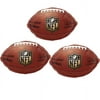 Official NFL Logo Wilson 17" Football Shape Mylar Foil Balloon, Brown, 3 Count