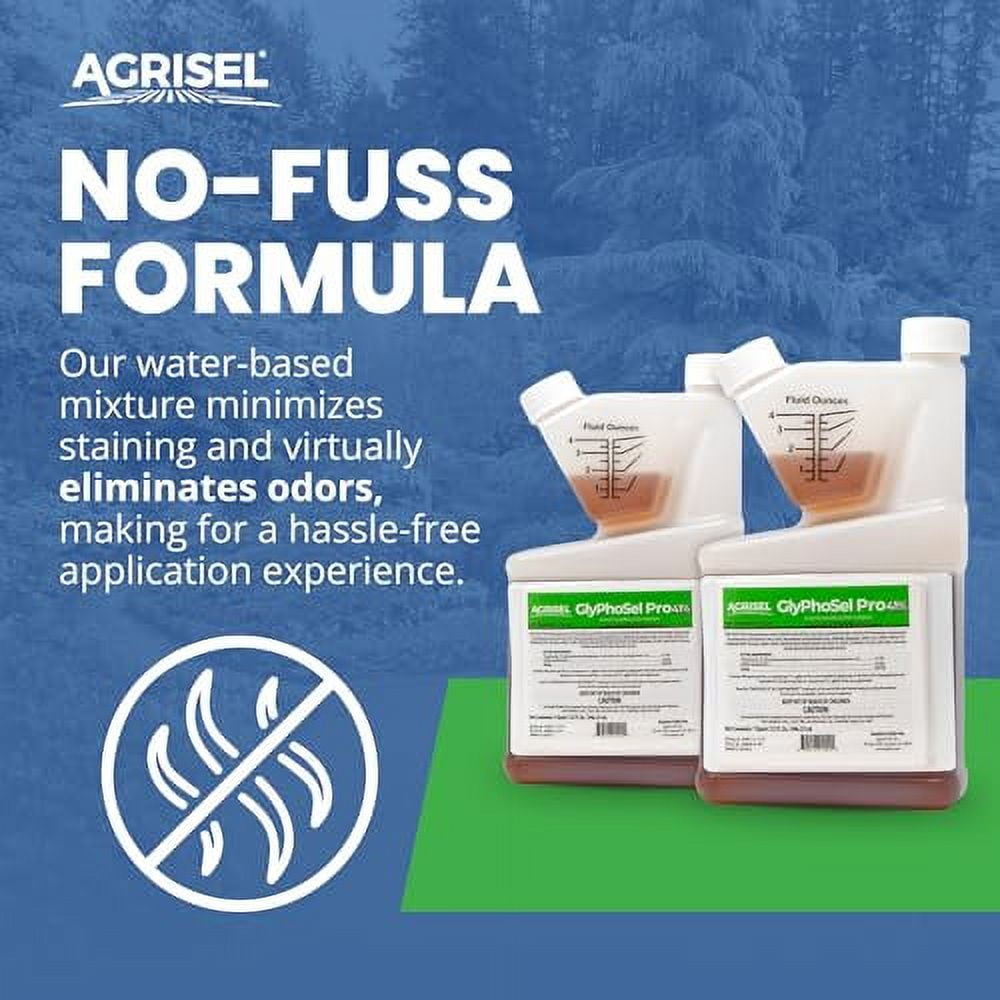 GlyPhoSel Pro Weed Killer, Tackles Hard-to-Kill Weeds, Low-Odor, Easy Mixing, Pet Safe, 3-Pack of Disposable Gloves Included, 32 Ounces