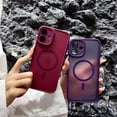 thumbnail image 3 of Ancove Compatible with iPhone 16 Pro Magnetic Case, Upgraded [Full Camera Protection] [Compatible with Magsafe] [Translucent Matte] Shockproof Protective Phone Case Cover,Plum, 3 of 5