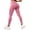 Pink, variant on Women's Solid Color Seamless Butt Lifting High Waisted Yoga Pants, Tummy Control Peach Hip Leggings for Workout, for Running Yoga or Gym Training in Summer