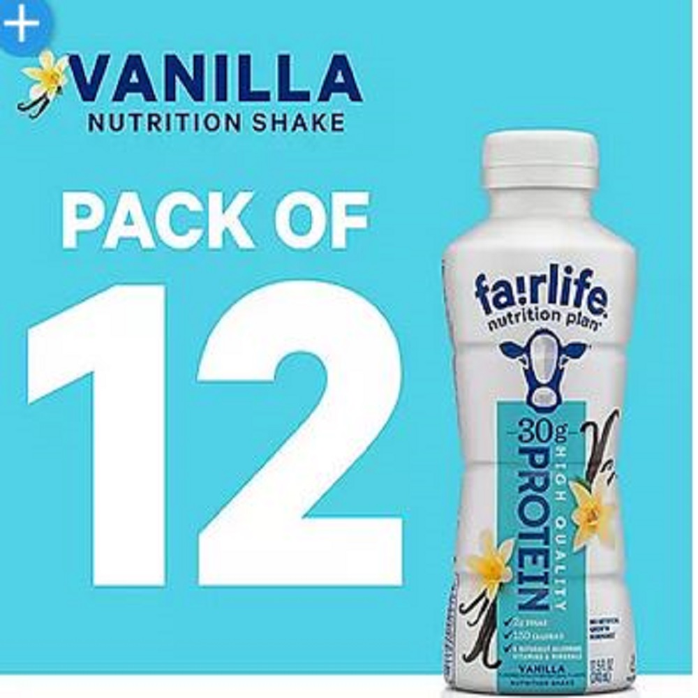 Fairlife Nutrition Plan High Protein Vanilla Shake 12 Pk