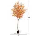 thumbnail image 2 of Nearly Natural 7ft. Autumn Maple Artificial Fall Tree, Orange, 2 of 5