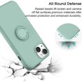 thumbnail image 5 of Compatible con funda para iPhone 13, silicona con soporte de soporte de 360 ​​​​ring (soporte magnético para automóvil) Paño de microfibra de seda suave Diseñado con cobertura total, 5 of 5