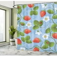 thumbnail image 5 of Ambesonne Floral Shower Curtain, Strawberry Daisy Retro, 69"Wx75"L, Blue Green Red, 5 of 5