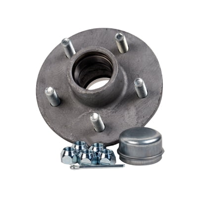 C.E. Smith Trailer Axle Hub 13315 5 x 4-1/2 Inch Bolt Pattern; 1350 Pound Capacity; With Carry Case/Dust Cap/Cotter Pin And Lug Nuts; Galvanized; For 1-1/16 Inch Straight Shaft