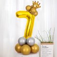 thumbnail image 6 of 40 Inch Gold Number Balloons, Helium Mylar Foil Number Balloons for Birthday, Number 7 Balloon for 7st Birthday Decorations for Kids, Anniversary Party Decorations Supplies, 6 of 7