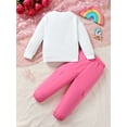 thumbnail image 3 of 4T Baby Girls Clothes 4T Girls Fall Winter Pant Set Toddler Girls Long Sleeve Unicorn Print Top Pants 2PCS Set White, 3 of 8