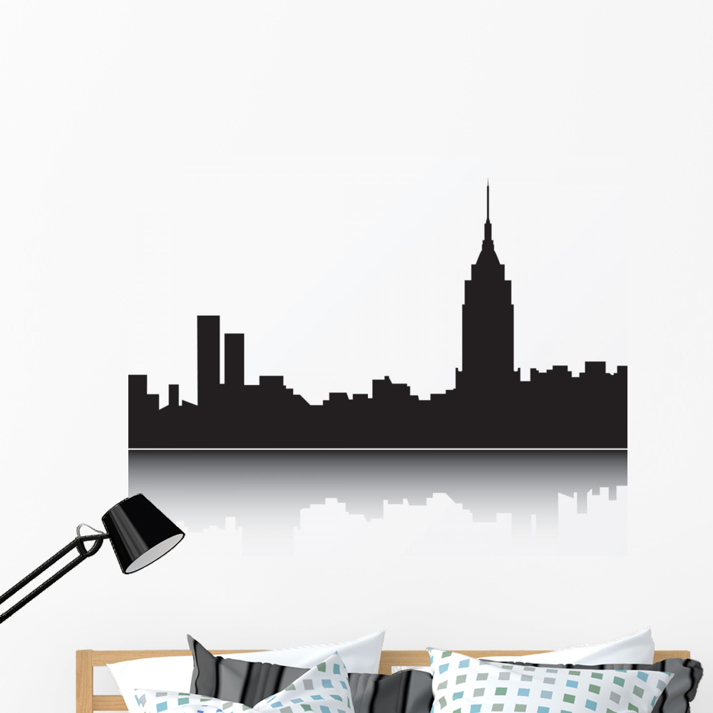 New York City Skyline Wall Mural by Wallmonkeys Peel and Stick Graphic ...