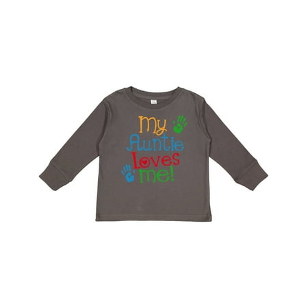 

Inktastic My Auntie Loves Me Nephew Gift Toddler Boy or Toddler Girl Long Sleeve T-Shirt