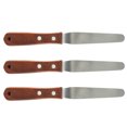 thumbnail image 1 of Espátula De Aplicación De Cera Varilla De Aplicación De Acero Inoxidable Finamente Pulida Con Mango De Madera Natural Herramienta De Depilación De Cera Gruesa De 0,7 Mm Para Depilación 3 Uds Sweethay CE002312-00, 1 of 6