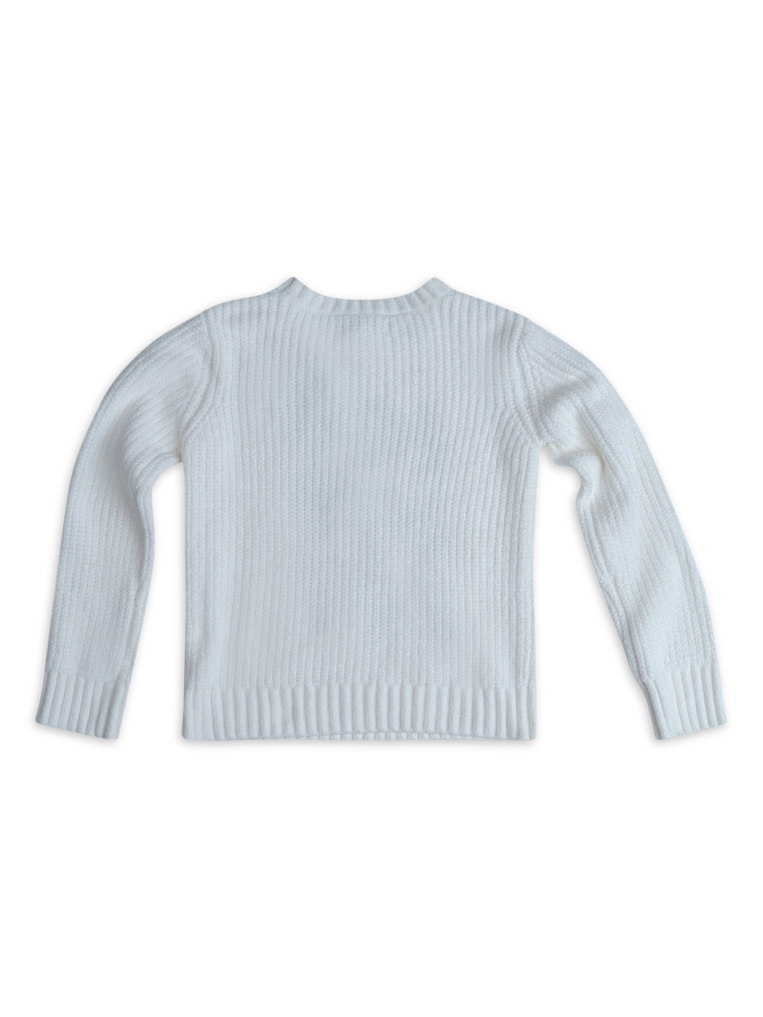 Jolly Sweaters Girls Christmas Long Sleeve Crew Neck Pullover Sweater, Sizes 4-16