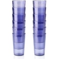 thumbnail image 4 of TrueCraftware- Set of 12 Pebbled Tumbler/Drinking Cups 5-Ounce Blue - Reusable Premium Water Iced Tea Glasses Stackable Dishwasher Safe Break-Resistant for Home and Restaurants, 4 of 6