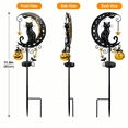 thumbnail image 2 of Halloween Crescent Moon Pumpkin Solar Stake Light, Star Hollow Cutout Ground Lamp, Anti Rust Halloween Decorations Party for Yard Walkway black, 2 of 7