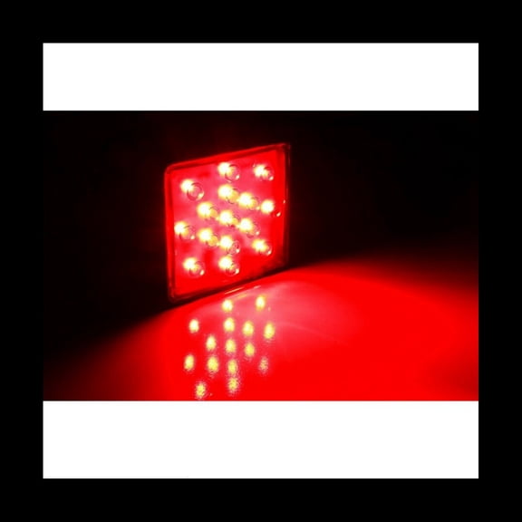 2X Red 15 LED 2 Inch Trailer Truck Hitch Tow Haul Receiver Cover Brake Light with Pin 12V
