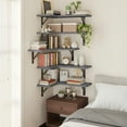 thumbnail image 4 of Fairy Corner Floating Shelves, Rustic Wood Wall Shelves, Set of 5, 16.1x11.4 inches, Gray, 4 of 6