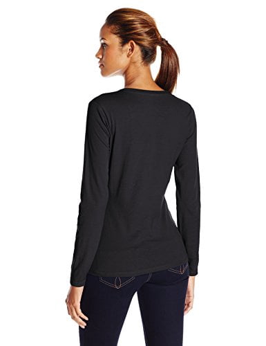 Hanes Women's V-Neck Long Sleeve Tee 