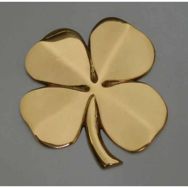 Irish Shamrock Brass Plaque 4 Leaf Clover Wall Décor Hanging Good Luck Blessing Sign 4 5 X 4 5 Walmart Com Walmart Com