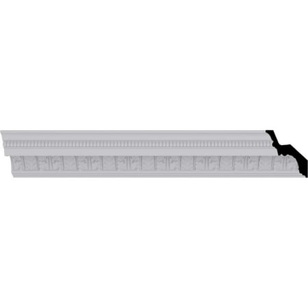 4 5/8"H x 4 1/8"P x 6 1/4"F x 94 1/2"L Helene Leaf Crown Moulding