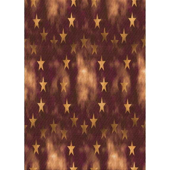 Ahgly Company Indoor Rectangle Patterned Red Fox Red Area Rugs, 2' x 4'