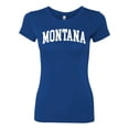 thumbnail image 2 of Wild Bobby State of Montana College Style Women Slim Fit Junior Tee, 2 of 6