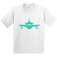 thumbnail image 3 of Inktastic Cute Teal Airplane Youth T-Shirt, 3 of 5