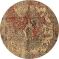 thumbnail image 1 of Ahgly Company Indoor Round Oriental Brown Industrial Area Rugs, 8' Round, 1 of 4