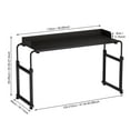 thumbnail image 6 of WETLA 120x40CM 140x50CM Height Adjustable Overbed Table with Wheels, Rolling Over-the-Bed Laptop Desk with Raised Baffle, 6 of 8