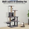 thumbnail image 5 of ZephyPaws 52"Cat Tree for Adult Cat,Multiple Sisal Cat Scratching Post Tower for Indoor Kitten,Gray, 5 of 8