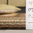 thumbnail image 6 of Safavieh Braided Angel Bordered Machine Washable Reversible Area Rug, Brown/Light Brown, 2' x 4' Half Moon, 6 of 16