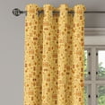 thumbnail image 3 of Ambesonne African Grommet Curtain, Random Doodles, 50" x 63", Brown Marigold Mustard, 3 of 6