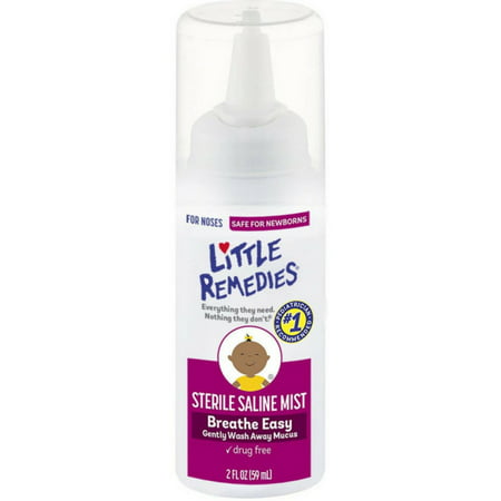 Little Remedies Sterile Saline Nasal Mist, 2 oz (Best Remedy For Nose Bleed)