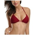 thumbnail image 2 of ELFINDEA Swimsuit Women Summer Bikini Push Up Padded V-Neck Solid Color Basic Bandage Top, 2 of 3