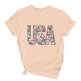 thumbnail image 5 of jobturf American Flag Tops Women Summer Cute Short Sleeve Tunic Shirt Patriotic 4th of July Tee Memorial Day Tshirt Girls Crop Tops, 5 of 6