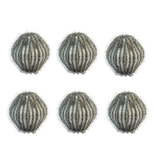 EGNMCR Éponges à Récurer pour le Nettoyage 6 Pcs Poils Charpie Peluche Attraper Lessive pour Machine à Laver Balle de Lavage Balle de Nettoyage Nettoyage