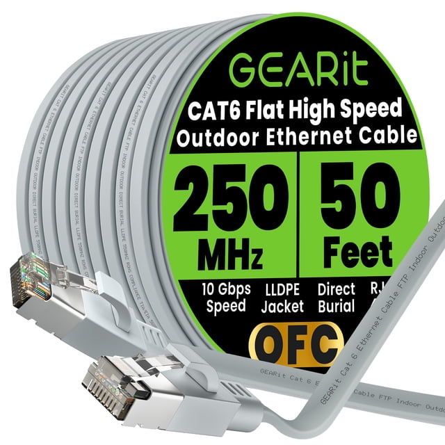 Cable Ethernet GEARit Cat6 Plano Exterior 15 m 10 Gbps