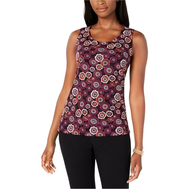 Blusa sin mangas bordada Tommy Hilfiger para mujer morado grande