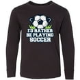 thumbnail image 3 of Inktastic I'd Rather Be Playing Soccer Long Sleeve Youth T-Shirt, 3 of 5