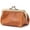Brown, variant on Genuine Leather Clutch Bag for Women Kiss Lock Wallet Retro Coin Purse Coin Organizer Cute Purse