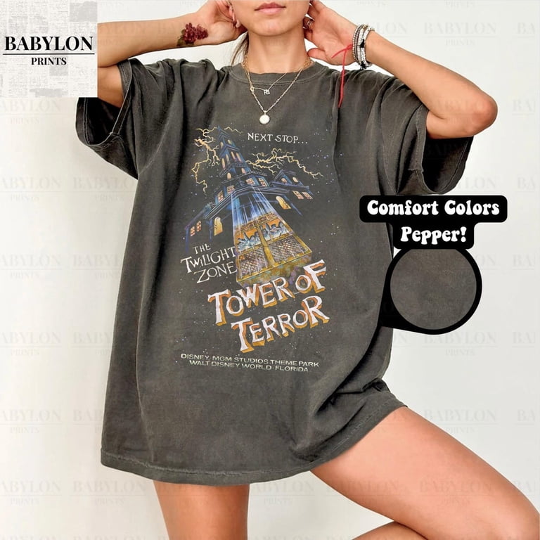 J*e様 DISNEY tower of terror tシャツ Vintage Tower Of Terror Comfort Colors T-Shirt, Disney Rides Shirt