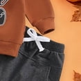 thumbnail image 7 of yboeqw Toddler Baby Boys Clothing Outfits 2 Piece Trendy Print Long Sleeve Round Neck T-Shirt and Relaxed Fit Pants Sets Brown,Size 2-3 Years, 7 of 7